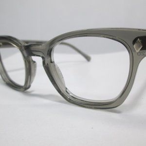 Reading Glasses +.75 Gray Clear 48 Hoya Retro